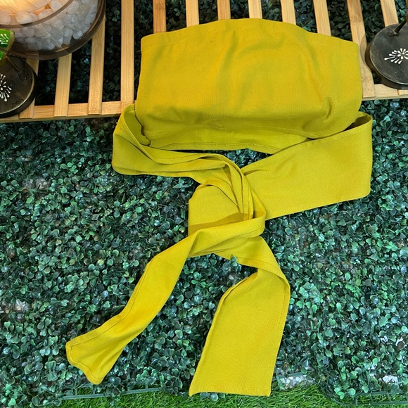 ⚫️The Drop Womens Citronelle Wrap Around Rib Bustier Cropped Top by @signe… - Picture 8 of 10